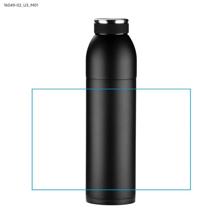 Butelka termiczna DUAL 550 ml czarny z logo