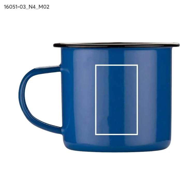 Kubek emaliowany EMAL 300 ml niebieski z logo