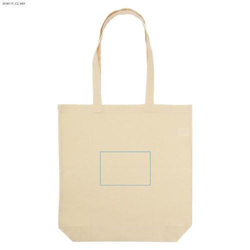 Torba bawełniana TOBI 140 g beżowy (naturalny) z logo