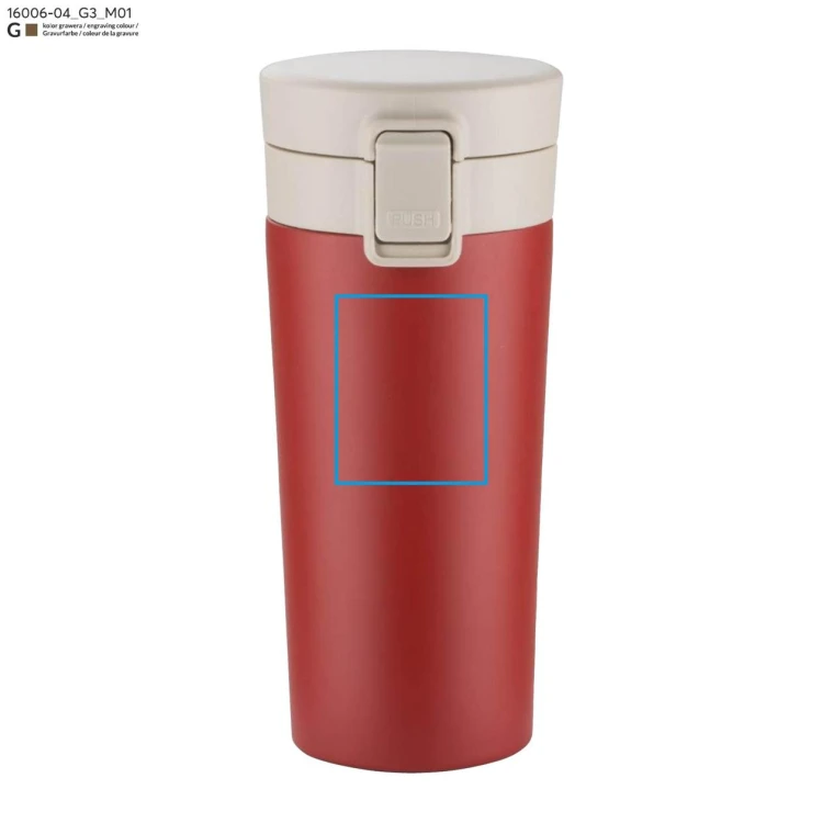 Kubek termiczny STAR 350 ml czerwony