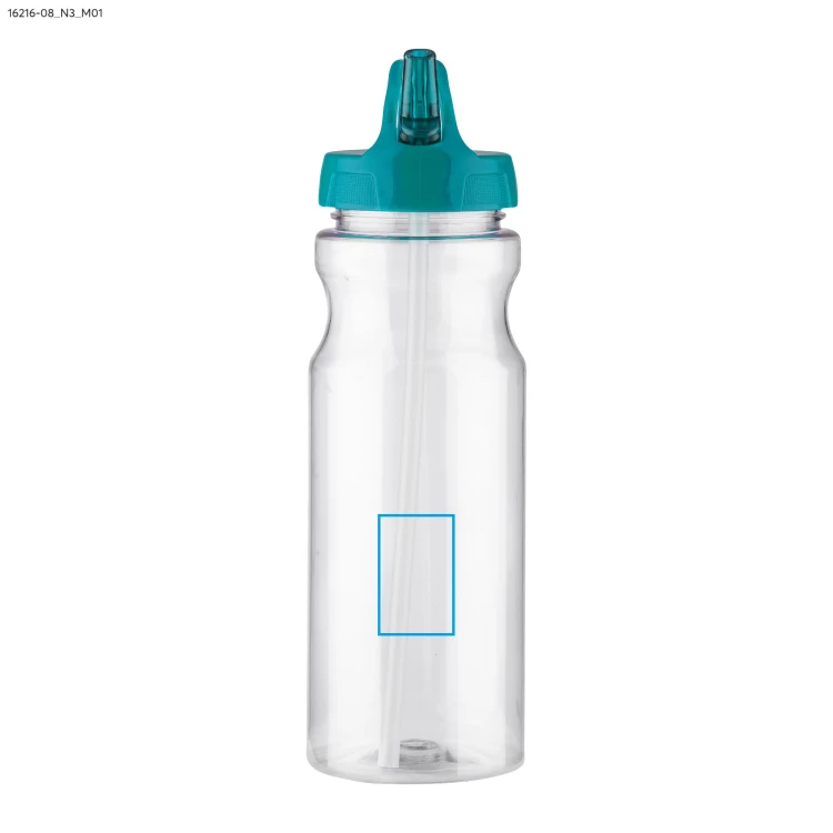 Bidon ze słomką TRANCE 700 ml błękitny