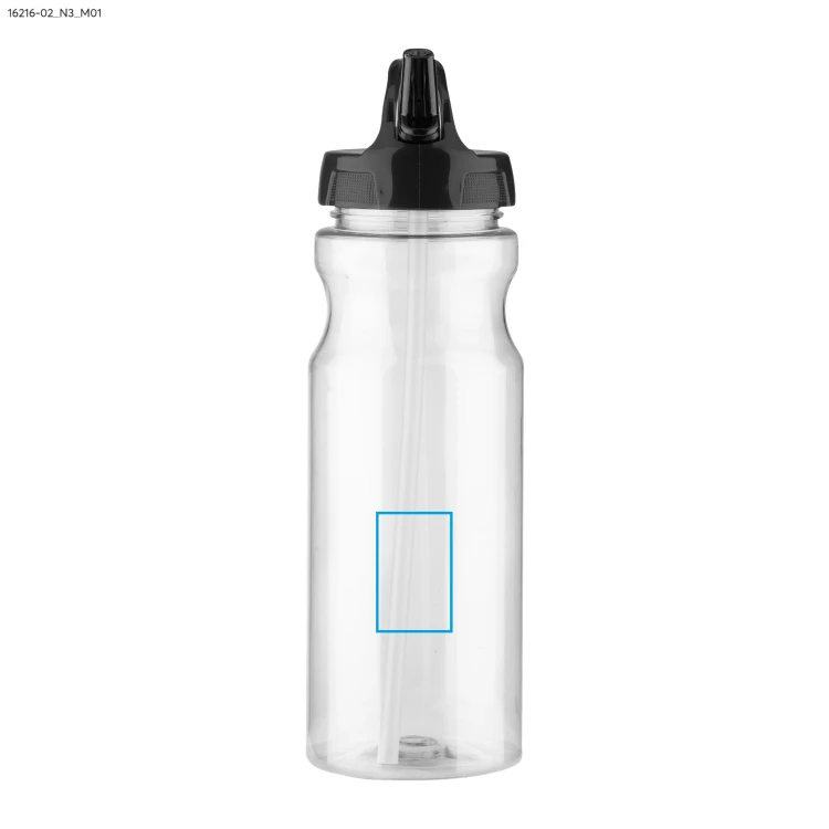 Bidon ze słomką TRANCE 700 ml czarny
