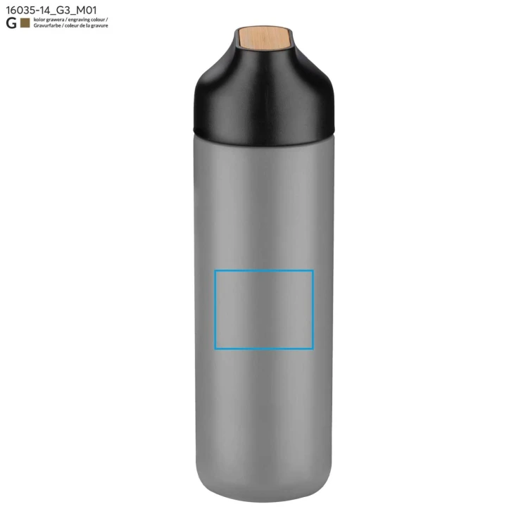 Butelka termiczna ELSA 600 ml popielaty (szary)