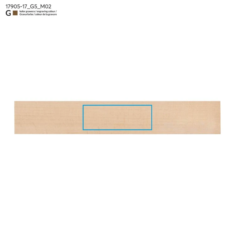 Linijka drewniana 20 cm DALJO beżowy (naturalny)