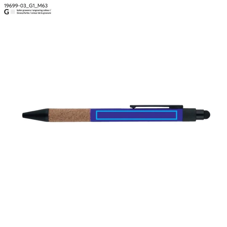 Długopis z touch pen BOSAY niebieski