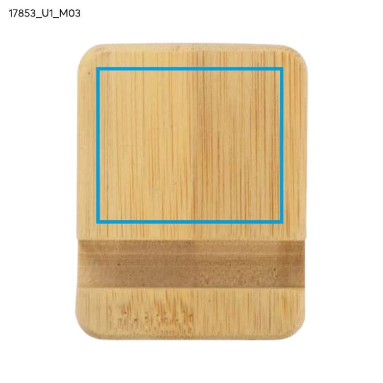Bambusowy stojak na telefon TILE beżowy (naturalny)