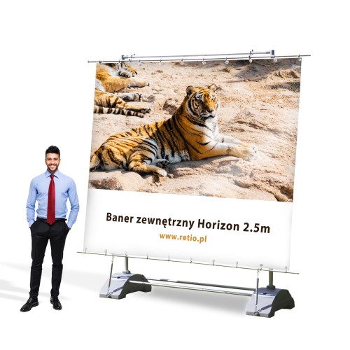 Horizon Freestanding Outdoor Banner 2500 x 2400 mm