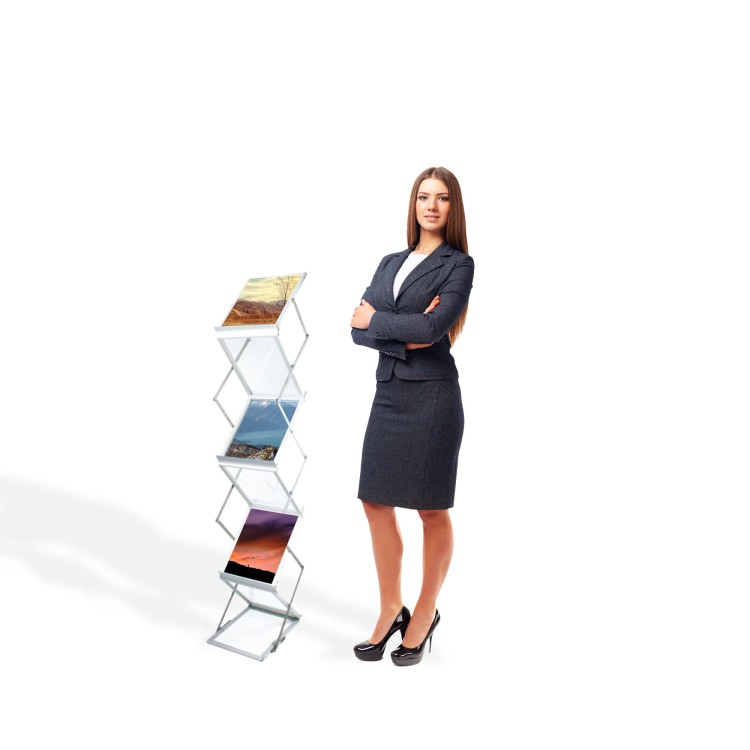 ACRYLIC Folding A4 Leaflet Stand