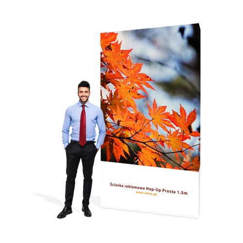 Straight Hop-Up Stand 1,5 x 2,3 m with a single-sided printout