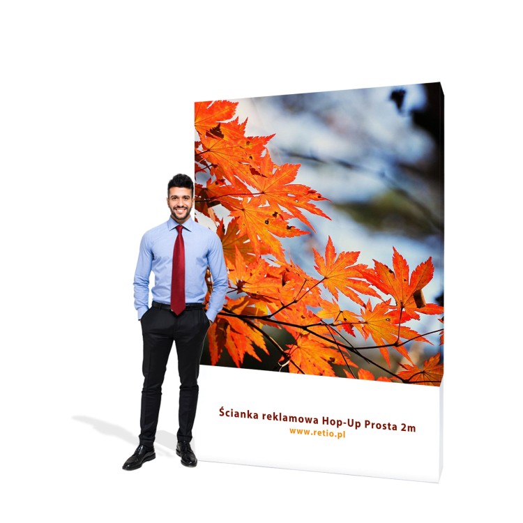 Straight Hop-Up Stand 2 x 2,3 m with single-sided printout