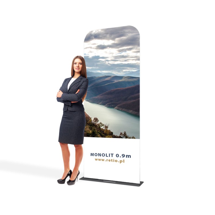 Monolith fabric stand 0,9 x 2,3 m with a double-sided printout