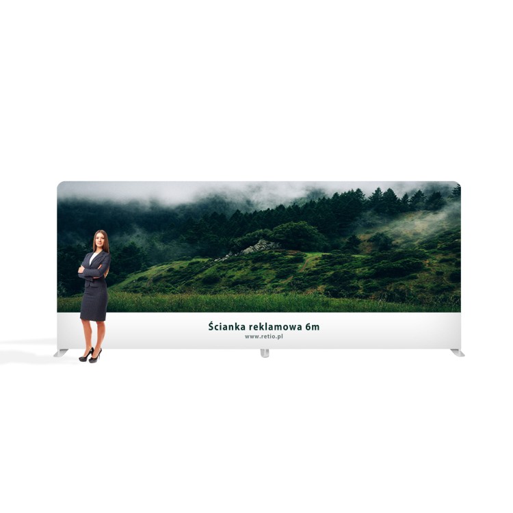 Straight Fabric Banner Stand - 600 x 240 cm