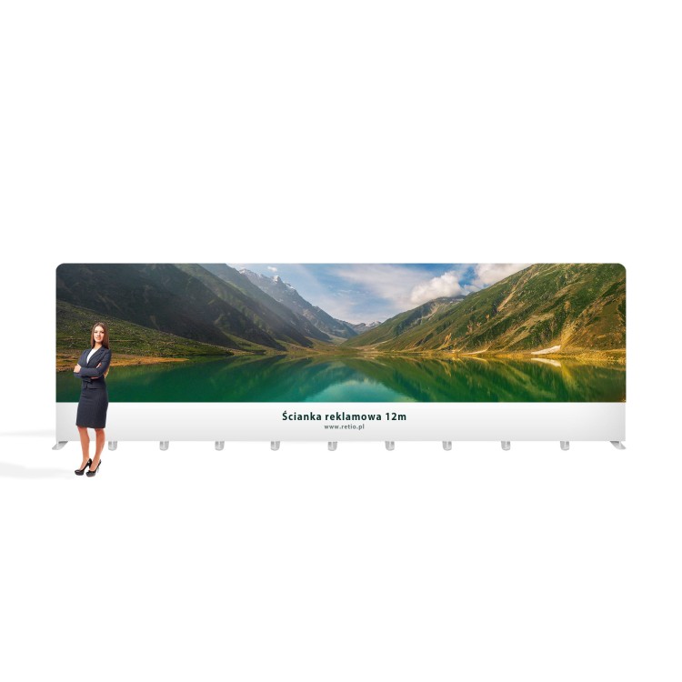 Straight Fabric Banner Stand - 1200 x 240 cm