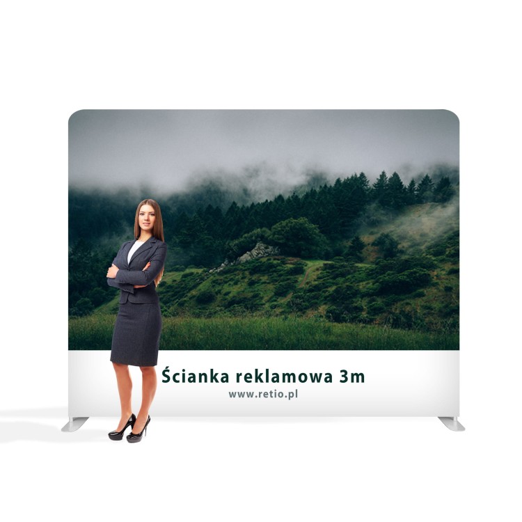 Straight Fabric Banner Stand - 300 x 240 cm