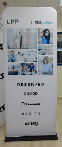 Monolith fabric stand 0,9 x 2,3 m with a single-sided printout