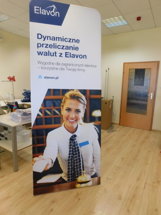 Monolith fabric stand 0,9 x 2,3 m with a single-sided printout