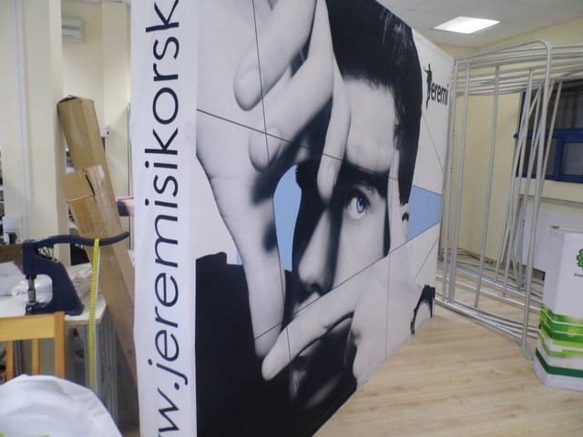 Straight Hop-Up Stand 3 x 2,3 m with a single-sided printout