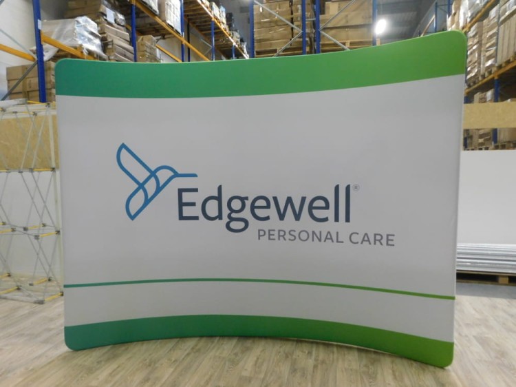 Curved Fabric Banner Stand - Horizontal  240 x 240 cm