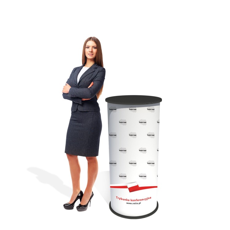 Conference Stand for Elections, Round with Graphics
