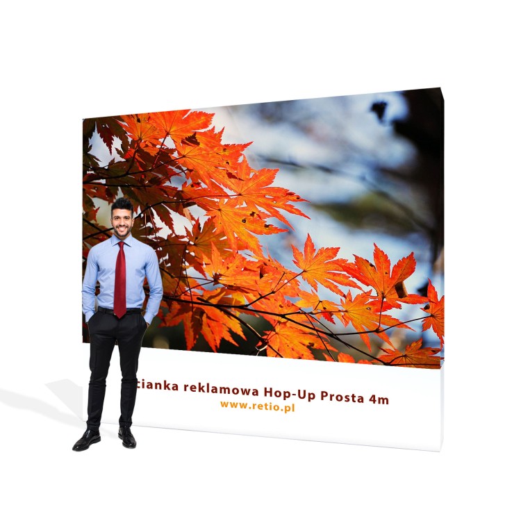 Straight Hop-Up Stand 4 x 2,3 m with single-sided printout
