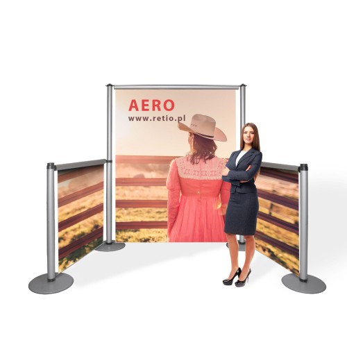 AERO Banner Stand Kit 4,5 x 2,1 m with a single-sided printout