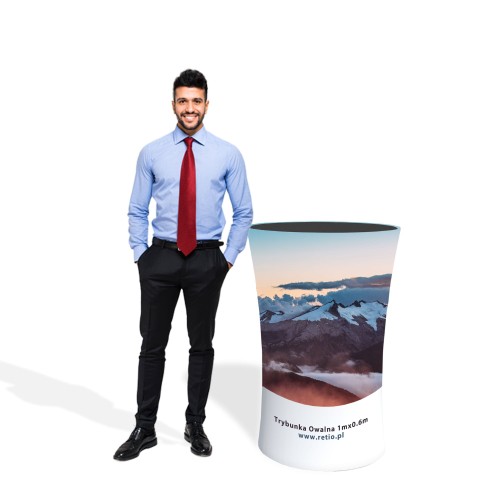 Conference Stand for Elections, Oval with Graphics