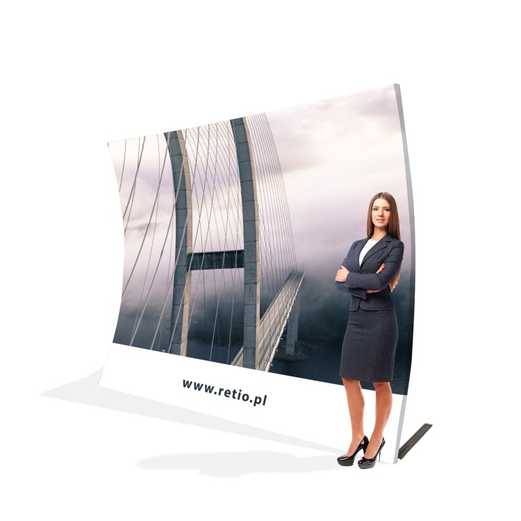 Curved Fabric Banner Stand - Vertical 3 x 2,3 m with double-sided printout