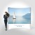 Curved Fabric Banner Stand - Horizontal 2,4  x 2,4 m with double-sided printout