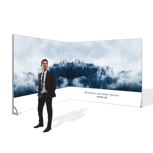 Vector Corner Advertising Wall