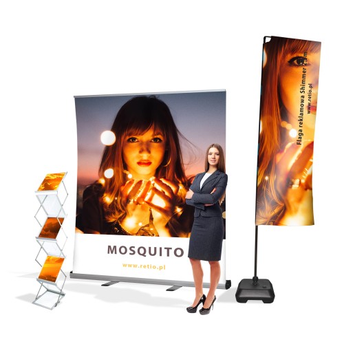 Brightlight Advertising Set - Rollup + Flag + Stand