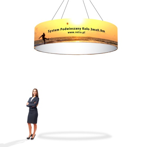 Oval Fabric Hanging Banner