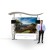 Linear Executive Wave Stand exhibition set 3 x 2.5 m (2 LCD holders + 4 pockets for leaflets)