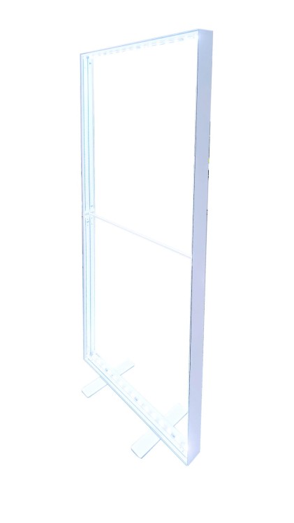 Aluminum frame of the illuminated box