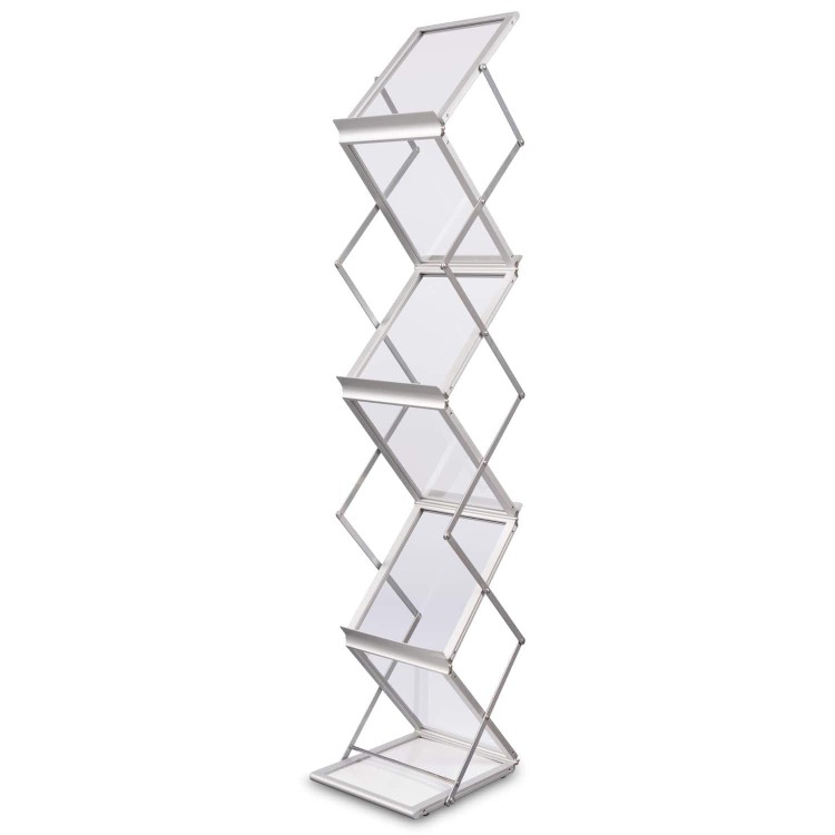 ACRYLIC Folding A4 Leaflet Stand with a Suitcase