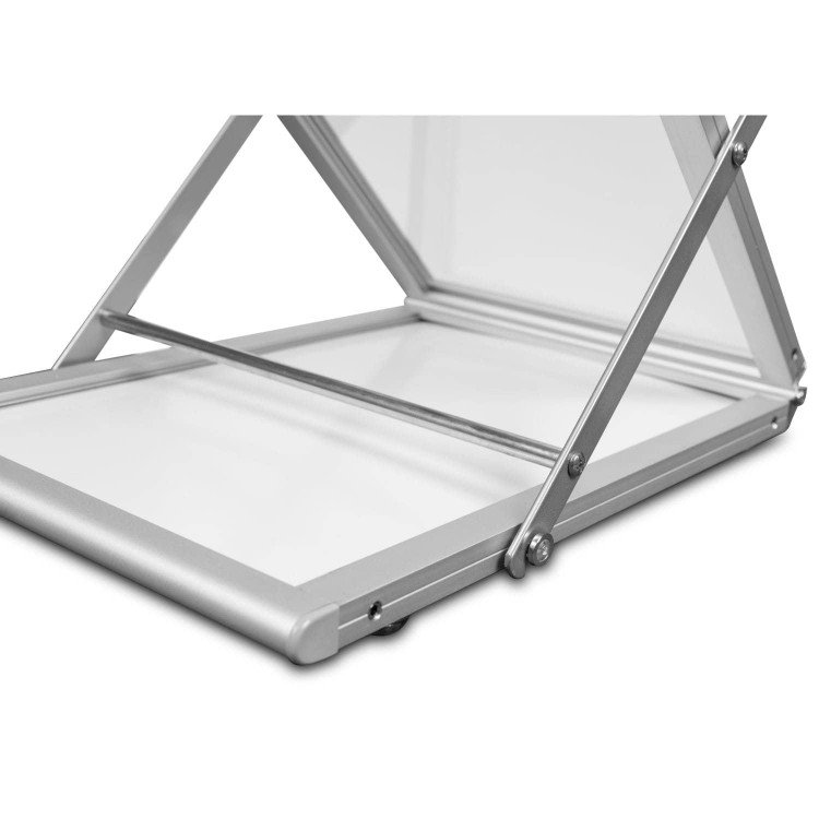 ACRYLIC Folding A4 Leaflet Stand with a Suitcase