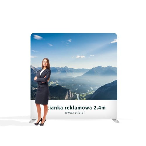 Two-sided Printout for Straight Fabric Advertising Wall 2,4 x 2,4m
