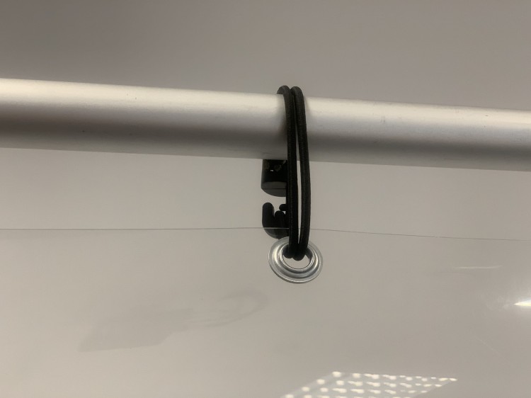 Protective glass, floor-standing partition stand PET like plexiglass antivirus protection PET like plexiglass high standing, to be placed on the ground 100 x 200 cm