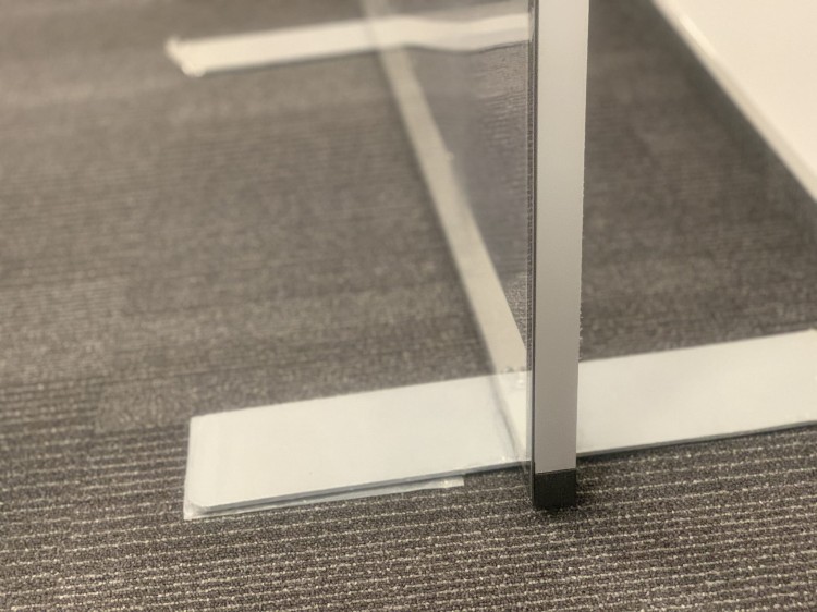 Protective glass, floor standing partition, plexiglass antiviral PET cover, plexiglass high standing to put on the ground protective screen 100 x 200 cm