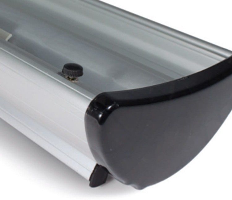 Barracuda Roll-up 80 x 200 cm rolled advertising stand with a printout