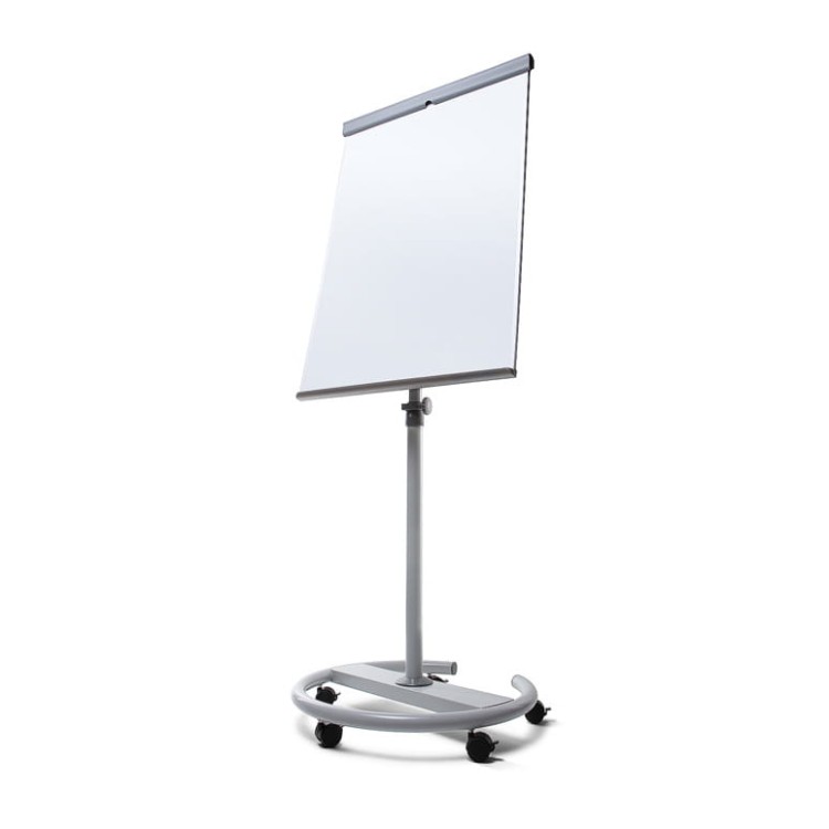 Magnetic Flipchart SCRITTO® Vario II 68 x 100 cm, Stand with a Magnetic Dry-wipe Board, Mobile Flipchart, Stand with a Writing Board on Wheels with Adjustable Height