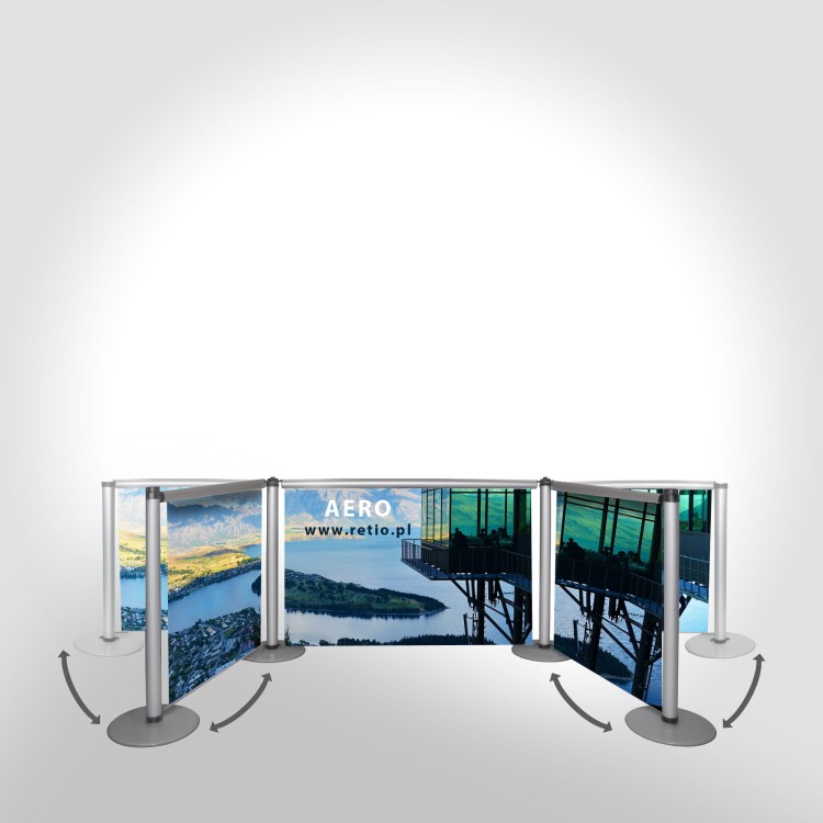 AERO Banner Stand Kit 4,5 x 2,1 m with a single-sided printout