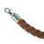 BSR Premium barrier rope Brown Braided Chrome 150 cm Border barrier rope for hotel barrier posts