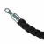 BSR Premium Barrier Rope Black Braided Chrome 150 cm Border Barrier Rope For Hotel Barrier Posts
