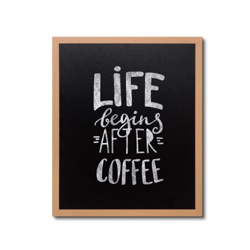 NATURE Economy Chalkboard Light Brown 50 x 80 cm Wooden Board with a Black Surface for Writing with Chalk Markers