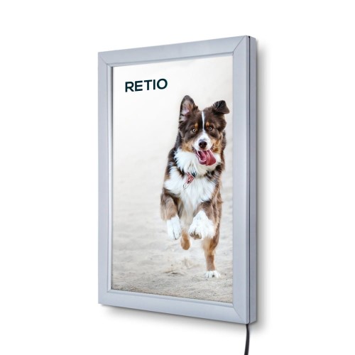 PLED Economy LED Illuminated Frame A4 (21,0 x 29,7 cm) Frame for Poster Photos Picture Snap Lighted Poster Frame High Quality