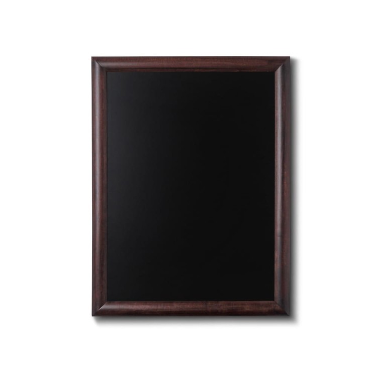 NATURE Chalkboard Dark Brown 50 x 60 cm, Wooden Chalkboard with a Black Surface for Writing with Chalk Markers