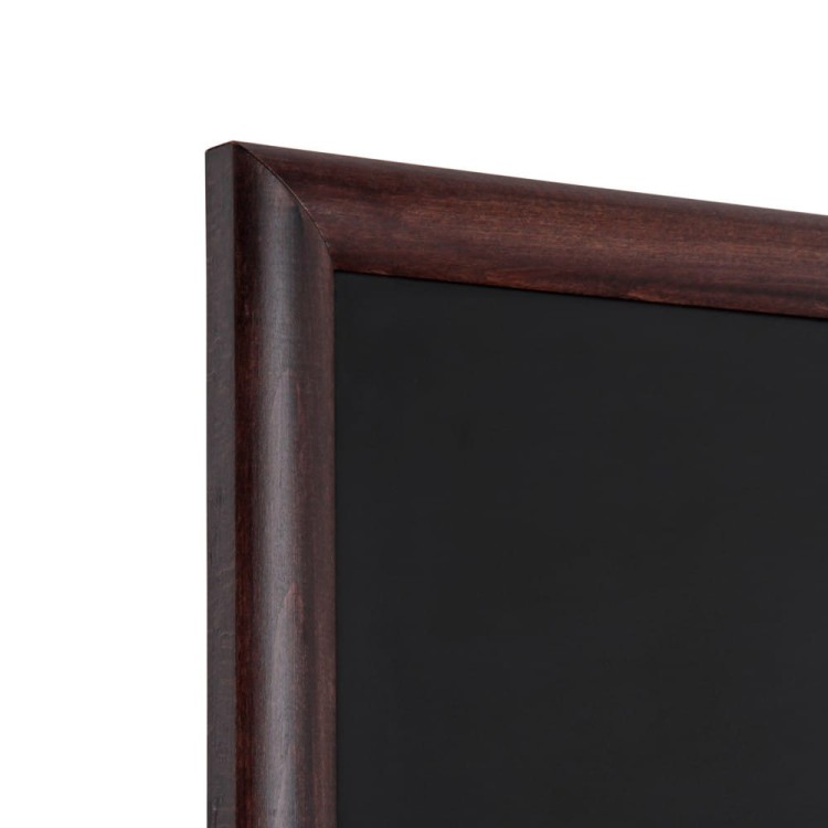 NATURE Chalkboard Dark Brown 56 x 150 cm, Wooden Chalkboard with a Black Surface for Writing with Chalk Markers