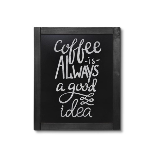 NATURE Classic Chalkboard  Black 50 x 60 cm, Wooden Chalkboard with a Black Surface for Writing with Chalk Markers