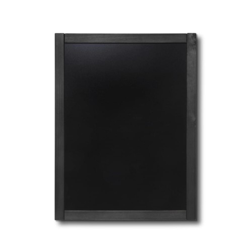NATURE Classic Chalkboard  Black 60 x 80 cm, Wooden Chalkboard with a Black Surface for Writing with Chalk Markers