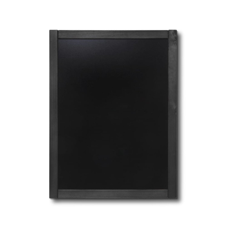 NATURE Classic Chalkboard  Black 60 x 80 cm, Wooden Chalkboard with a Black Surface for Writing with Chalk Markers